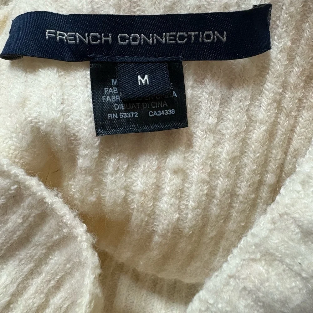 French Connection Vhori Mock Neck Sweater In Oatmeal Mel Women’s Size Medium - Picture 4 of 12